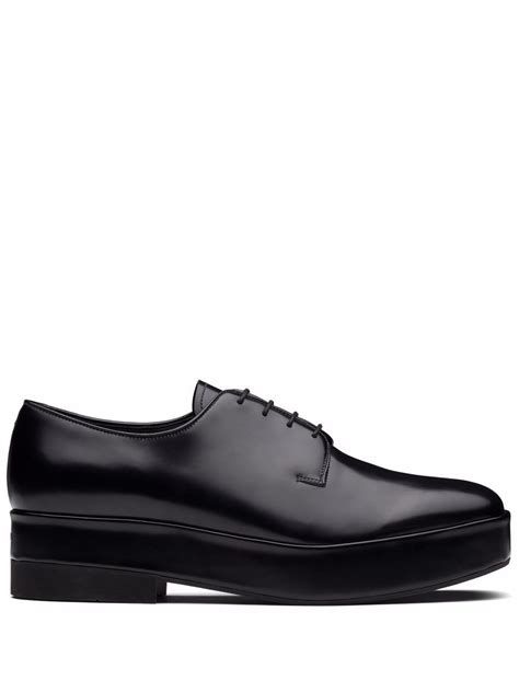 prada denim derby shoes|prada leather lace up shoes.